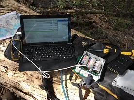 computer being used out in the field